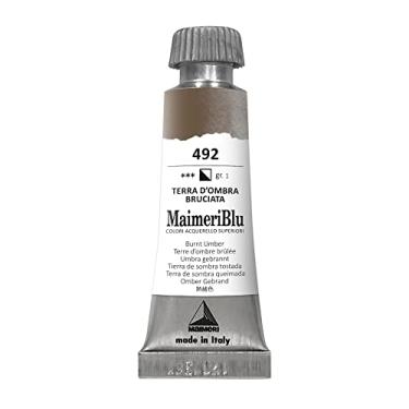 Imagem de MAIMERI BLU Tinta Aquarela Profissional Bisnaga 12ml, Terra de Sombra Queimada