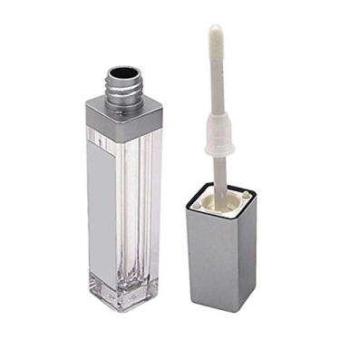 Imagem de DYNWAVE Tubos de Gloss Labial Vazios de 7 Ml, Recipiente Labial, de Labial com, Transparente + Prata