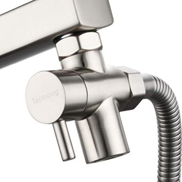 Imagem de Tecmolog Válvula Desviadora de Torneira de Latão para pia Divisória de Torneira de 3 Vias de 22 mm para Banheiro e Torneira de Cozinha de Níquel Escovado, SBA021CNA