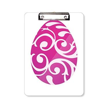 Imagem de Prancheta de pasta com desenho de ovo roxo Festival de Religião da Páscoa A4