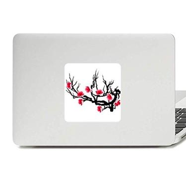 Imagem de Adesivo de vinil com estampa Sakura vermelha e preta da cultura japonesa, decoração de PC