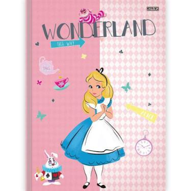 Imagem de Caderno Brochura 1/4 Alice In Wonderland Rosa - 80 Folhas - São Doming
