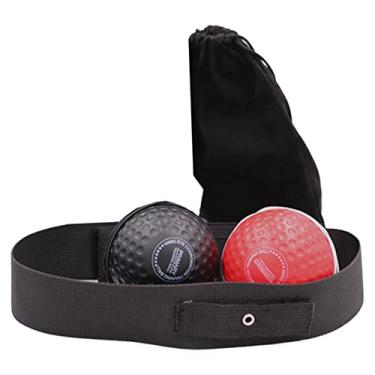 Imagem de Fancyes Ball Headband Punching React Balls Ball com Headband para mulheres e homens, Tiara Preto Vermelho
