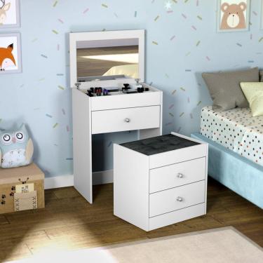 Imagem de Penteadeira Comoda 3 Gavetas Movelbento Branco