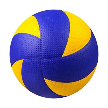 Imagem de Bola de vôlei, jogo de praia, academia, toque macio, à prova d'água, brinquedo infantil, equipamento de treimento, interior, ao ar livre, para, azul amarelo