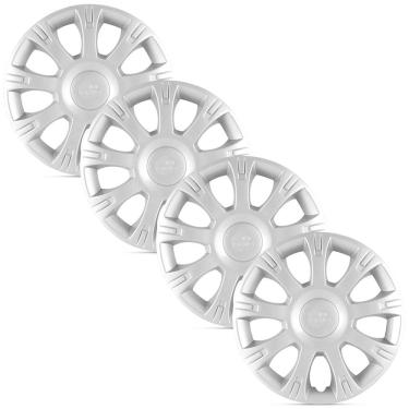 Imagem de Jogo 4 Calota Modelo Original Sandero Logan Prata Aro 14