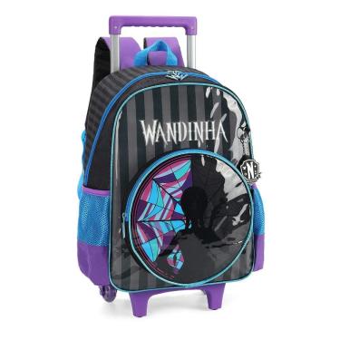Imagem de Mochila de Rodinhas Com Alça Luxcel Wandinha Preto