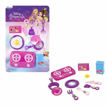 Imagem de Brinquedo Educativo Jogo De Cozinha Panelas Princesas Infantil 11 Peça