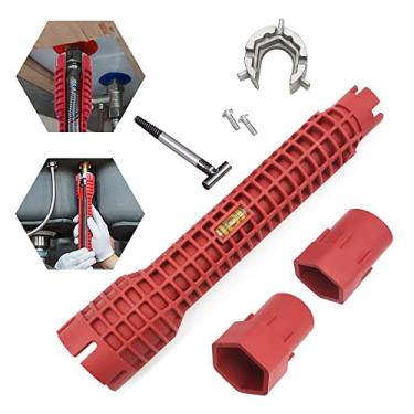 Imagem de QYQRQF Chave de lavatório, ferramenta de instalação de torneira e pia, ferramenta de encanamento multifuncional, extrator de tubos para pia, banheiro, cozinha, vaso sanitário