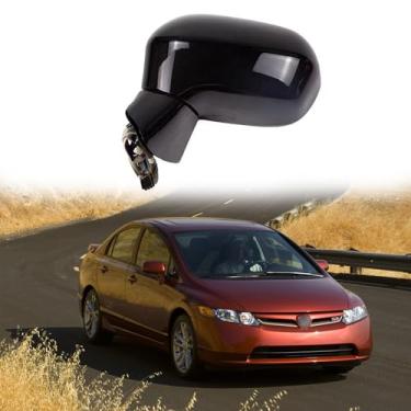 Imagem de Conjunto de espelho lateral do motorista adequado para Honda CIVIC 2006 2007 2008 2009 2010 2011 HONDA CIVIC ajuste de lente de substituição do espelho retrovisor lateral