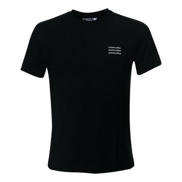 Imagem de Camiseta Cavalera Mini Assinatura Tripla Preta Masculina-Masculino