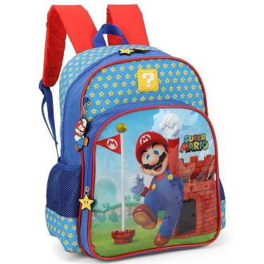 Imagem de Mochila de Costas Luxcel Super Mario Azul-Unissex
