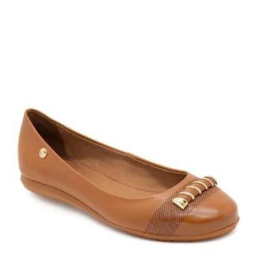 Imagem de Sapatilha Bico Redondo Bottero 342003 Couro Canela-Feminino