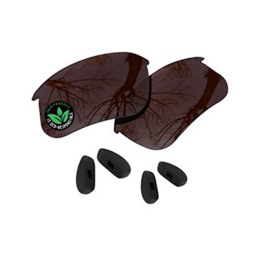 Imagem de Raydi Lentes de reposição de policarbonato e protetores de nariz para óculos de sol Bose Tempo BMD0011 - Marrom âmbar - Polarizado