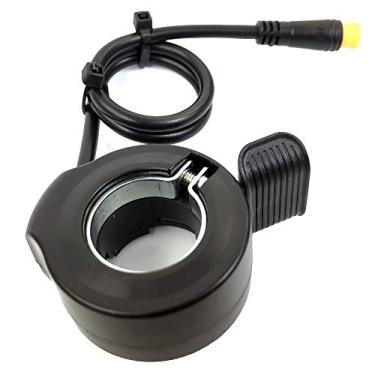 Imagem de SCHUCK 12V 24V 36V 48V 60V 72V WUXING 130X Conector à prova d 'água Elétrico Bicicleta Esquerda Fnger Thumb Accelerator Plástico Dedo polegar (WP)