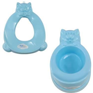 Imagem de CONJUNTO DESFRALDE PINICO TRONINHO ASSENTO VASO REDUTOR INFANTIL PLASTIBABY (Azul)