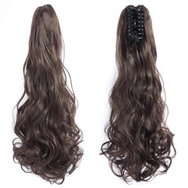 Imagem de Extensão de Rabo de Cavalo Cabelo Humano, Cabelo Sintético Cabelo Rabo de Cavalo Postiços Extensão de Rabo de Cavalo Longo Clipe de Garra Extensão de Rabo de Cavalo Com Clipe de