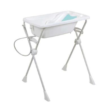 Imagem de Kit Banho Burigotto Banheira Com Suporte E Assento Redutor Branco