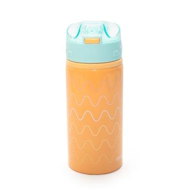 Imagem de Clingo Garrafa Fresh Infantil de Alumínio, 580 ml, com Canudo de Silicone, Livre de BPA, Laranja