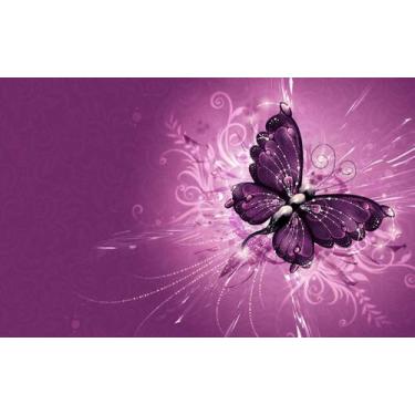 Imagem de Mouse Pad Gamer Borboleta Lilas a Metamorfose (58cm x 30cm) - Dê Ateli