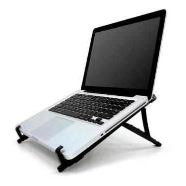 Imagem de Suporte Para Notebook Regulável Ergonômico Preto Home Office - RELIZA