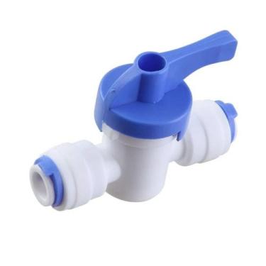 Imagem de Valvula Registro Engate Rápido 3/8 X 3/8 Branca Para Filtro Purificado