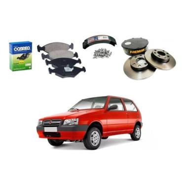 Imagem de Kit Disco Pastilha Lona Uno 1.0 2004 A 2009 - Cobreq