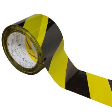 Imagem de Fita Zebrada Para Demarcação de Área 70 MM x 180 Metros - Koretech
