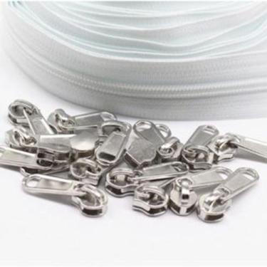 Imagem de Zíper nylon 03 branco  rolo com 25 metros + 25 Cursor - Sifa Aviamentt