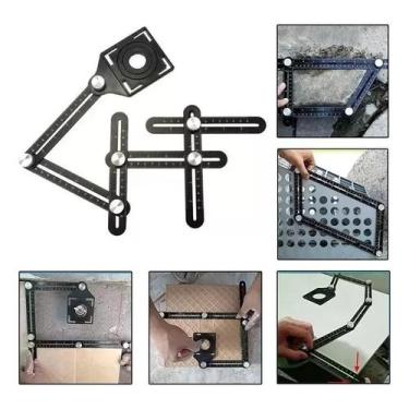 Imagem de Régua Dobravel De Aluminio Multi-ângulos Medição Obra - REGUA MEDIDA O