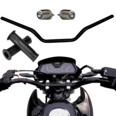 Imagem de Kit Guidão Falcon 2000/2007 Com Pesinho Pcx Manopla Pcx Peça Aço Motoc