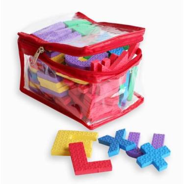 Imagem de Bolsa Com 76 Letras E Números E Sinais Em Eva - Reichel