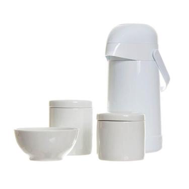 Imagem de Potes, Garrafa E Molhadeira Quarto Bebê (Kit 4 Peças) - Potinho de mel