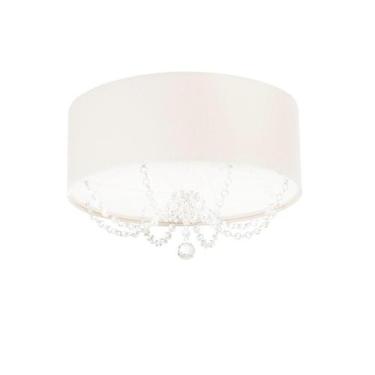 Imagem de Luminária Plafon Com Cristal 40X15Cm Cilindrico - Tom Luz Iluminação, 
