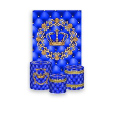 Imagem de Painel De Festa Vertical 1,50 x 2,20 + Trio De Capas Cilindro - Realez