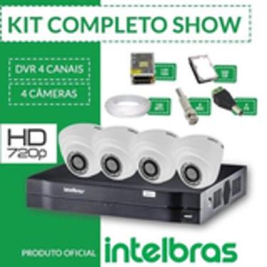 Imagem de Kit Intelbras Completo Alta Definição - 4 Câmeras Internas - Hd
