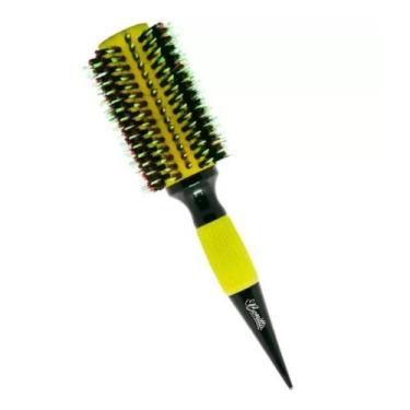 Imagem de Escova De Cabelo Em Alumínio 64mm Profissional Linha Bonitta, Amarelo