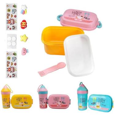 Imagem de Kit Alimentação Infantil Pote Duplo com Talher e Copo 300ml - Inter, R