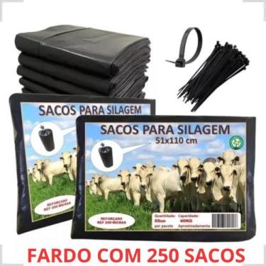 Imagem de Saco Para Silagem Com 250 Und + 250 Abraçadeiras - PlastSilo
