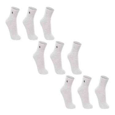 Imagem de Kit Meia 9 Pares Cano Médio Cinza Preto Mescla 03245 Lupo, 37 ao 40, B