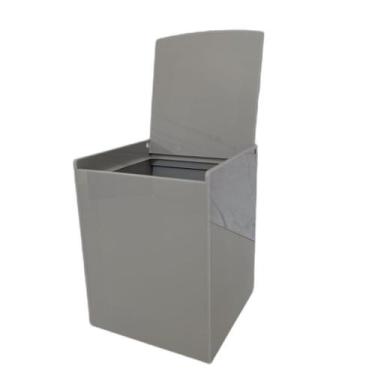Imagem de Lixeira Basculante Luxo 5,5 Litros - Fabrica de Utilidades, Cinza