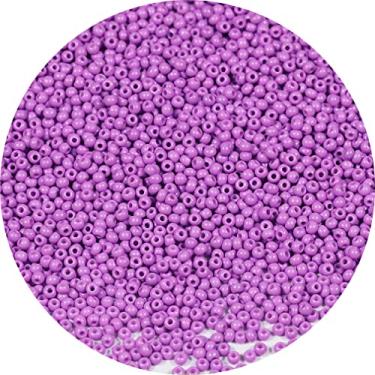 Imagem de Bala&Fillic Contas de semente redondas de 2 mm 9500 peças/100 gramas em saco 12/0 contas roxas pequenas de sementes artesanais para fazer joias, brincos, pulseiras, colar (roxo)