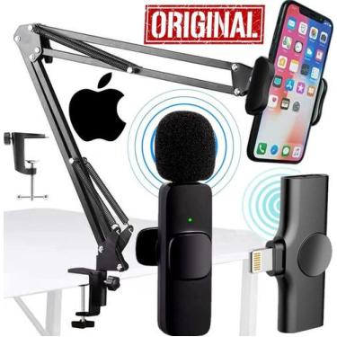 Imagem de Suporte Braço Articulado Flexível Ajustável Apoio Celular Mesa Podcast