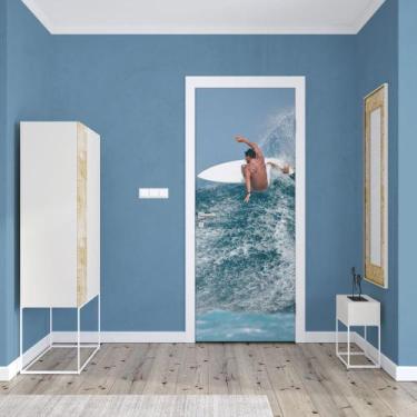 Imagem de Adesivo de Porta Surfista 01 - Império da Impressão, P - 70cm x 210cm
