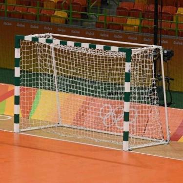 Imagem de Par de Rede Handball Fio 4 México Cortina Seda - Gismar Redes