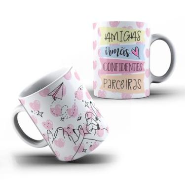 Imagem de Caneca Xícara Personalizada Amizade Irmãs Confidentes Parceiras Presen