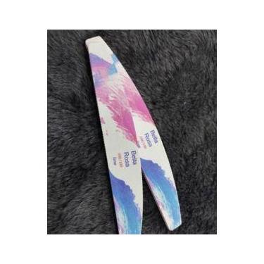 Imagem de Lixa Bumerangue Bella Rosa Para Unhas 100/180 - oem
