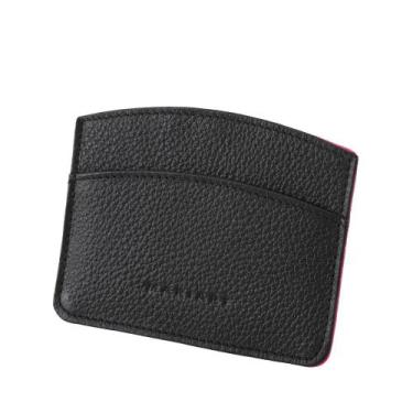 Imagem de Porta-Cartão Couro Mariart Quartzo, Preto, Pink