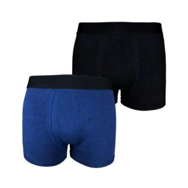 Imagem de Kit com 2 Cuecas Boxer Box Try Basics Algodão Cotton Lisa Básica Casua