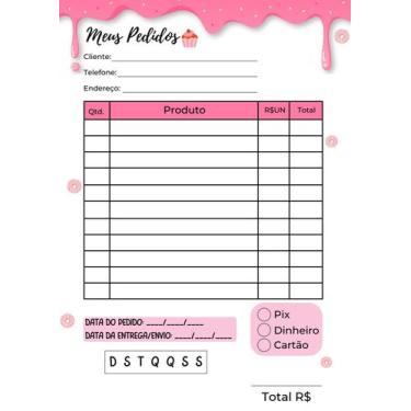 Imagem de 8 Blocos Bloquinhos Talão Pedidos  10x15 ou 15x21 Com 100 Folhas cada 